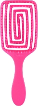 Щітка для волосся масажна, скелетон "Flexi", 24 см, рожева - Titania — фото N1