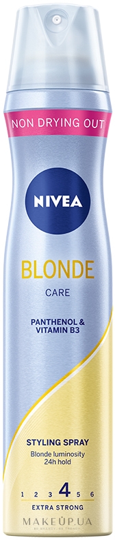 Лак для волос экстрасильной фиксации "Роскошный блонд" - NIVEA Blonde Care Styling Spray — фото 250ml