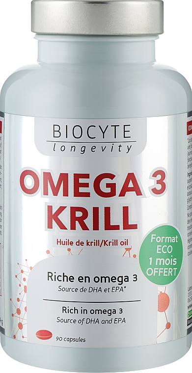 Biocyte Омега 3 Krill : Для сердца, мозга и зрения - Biocyte Omega 3 Krill 500 mg — фото N1