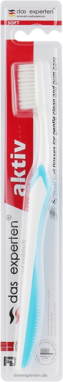 Зубная щетка "Aktiv", голубая - Das Experten Soft Toothbrush — фото N1