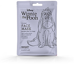 Маска для лица "Кокос" - Mad Beauty Disney Winnie The Pooh Eeyore Sheet Mask — фото N1