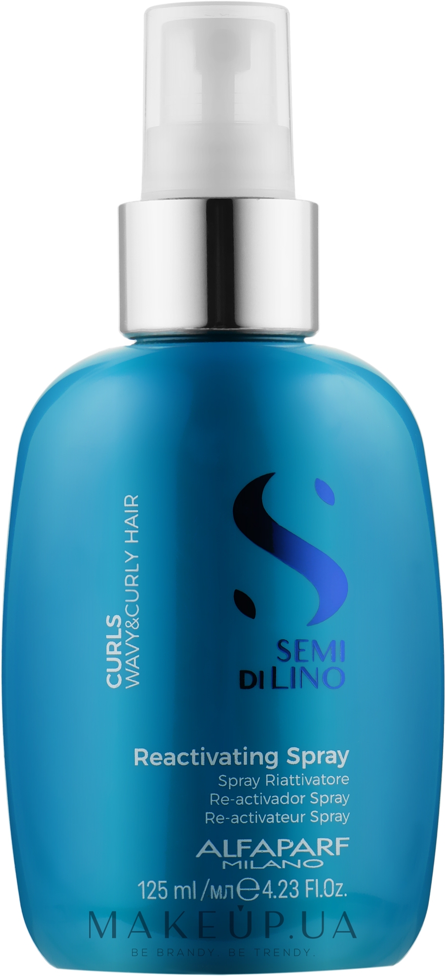 Структурувальний спрей для в'юнкого волосся - Alfaparf Semi Di Lino Curls Reactivating Spray — фото 125ml