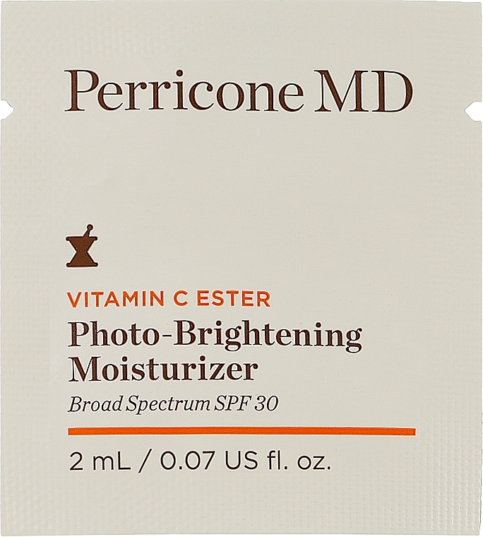 Зволожувальний крем для обличчя - Perricone MD Vitamin C Ester Photo-Brightening Moisturizer Broad Spectrum SPF30 (пробник) — фото N1