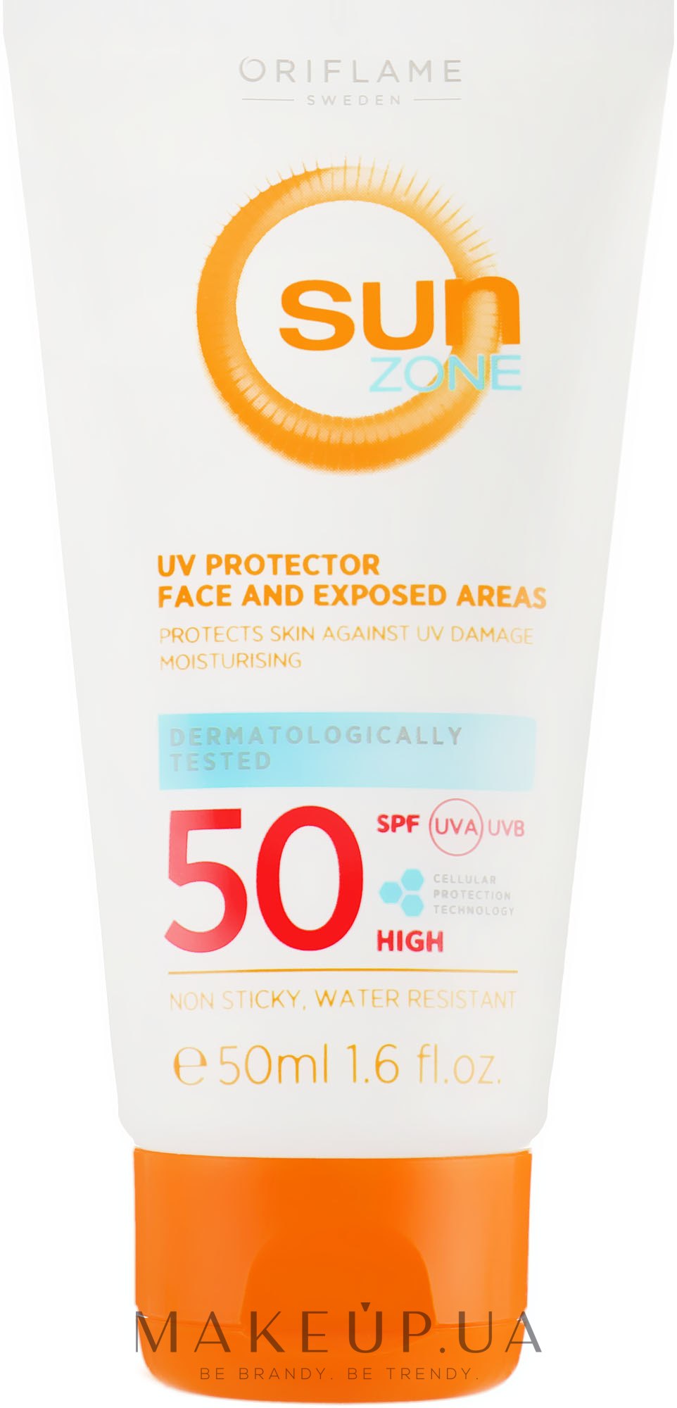 Сонцезахисний крем з високим рівнем захисту для обличчя - Oriflame Sun Zone SPF 50 — фото 50ml