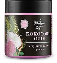 Натуральне кокосове масло для обличчя і тіла, з ефірною олією троянди - Mayur — фото N2