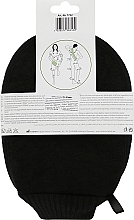 Масажна банна рукавичка, чорна, 18х22 - Titania — фото N2