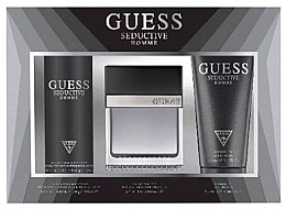 Духи, Парфюмерия, косметика Guess Seductive Homme - Набор (Edt/100 + deo/spray/226ml + sh/gel/200ml)