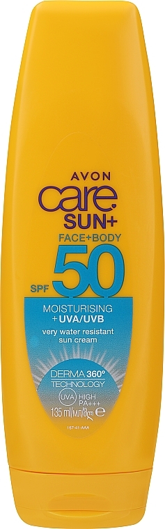 Водостойкий увлажняющий и защитный бальзам SPF 50 для лица и тела - Avon Care Sun+  — фото N1