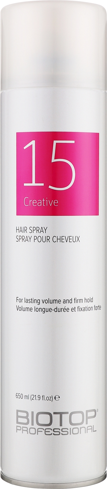 Лак для волос - Biotop 15 Creative Hair Spray — фото 650ml