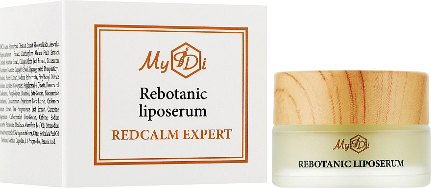 Ліпосомальний еліксир-коректор почервоніння - MyIDi Redcalm Expert Rebotanic Liposerum (пробник) — фото N2