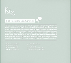 Набор - KRX Aesthetics Cica Recovery Scin Care Set (f/cl/50ml + f/toner/50ml + serum/15ml + f/cr/25ml) — фото N1