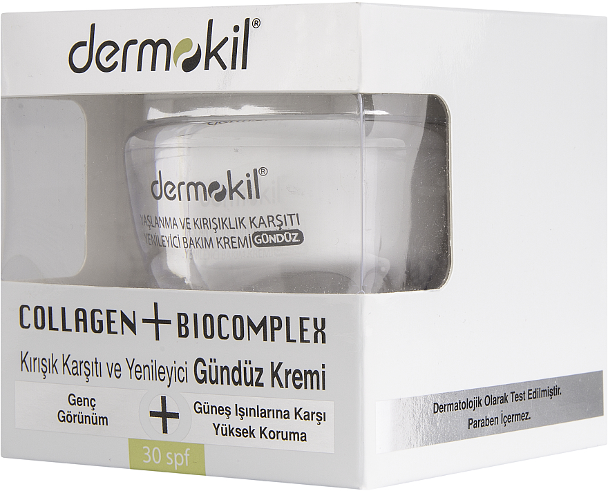 Дневной восстанавливающий крем против морщин - Dermokil Collagen + Biocomplex Anti-wrinkle & Restorative Day Care Cream — фото N1