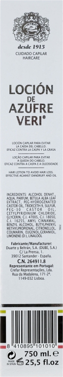Лосьйон проти випадіння волосся - Intea Azufre Veri — фото N6