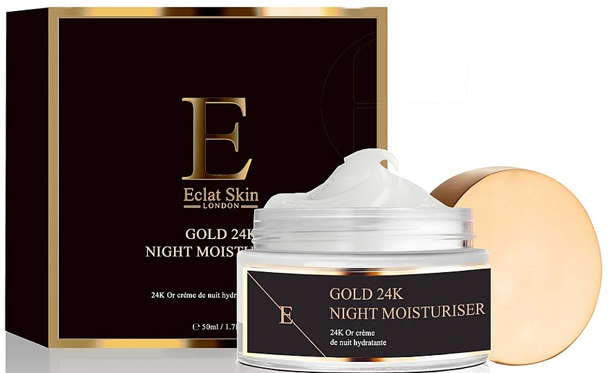 Крем для лица, ночной - Eclat Skin London 24k Gold Night Moisturiser — фото N3
