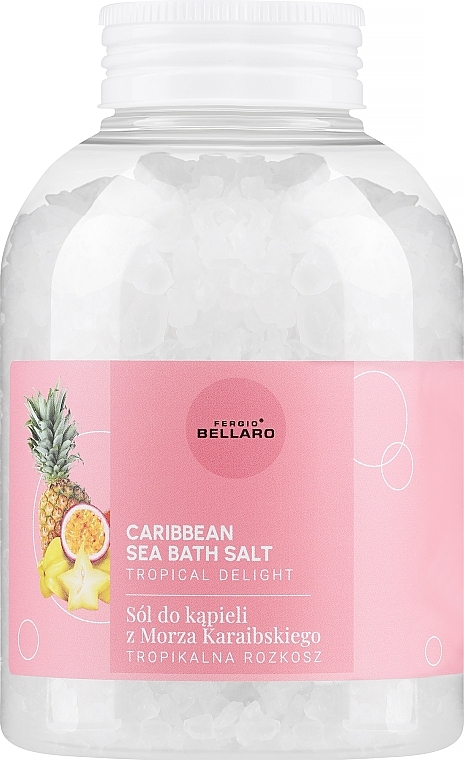 Соль для ванны "Тропическое наслаждение" - Fergio Bellaro Caribbean Sea Bath Salt Tropical Delight — фото N1
