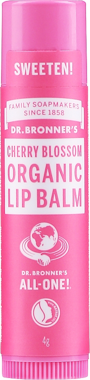 Органічний бальзам для губ "Квітуча вишня" - Dr. Bronner's All-One! Cherry Blossom Organic Lip Balm — фото N1