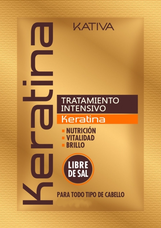 Кератиновая интенсивно восстанавливающая маска для поврежденных и хрупких волос - Kativa Keratina Intensive Treatment — фото N1