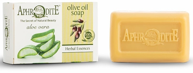 Оливкове мило з алое віра - Aphrodite Olive Oil Soap With Aloe Vera — фото N1