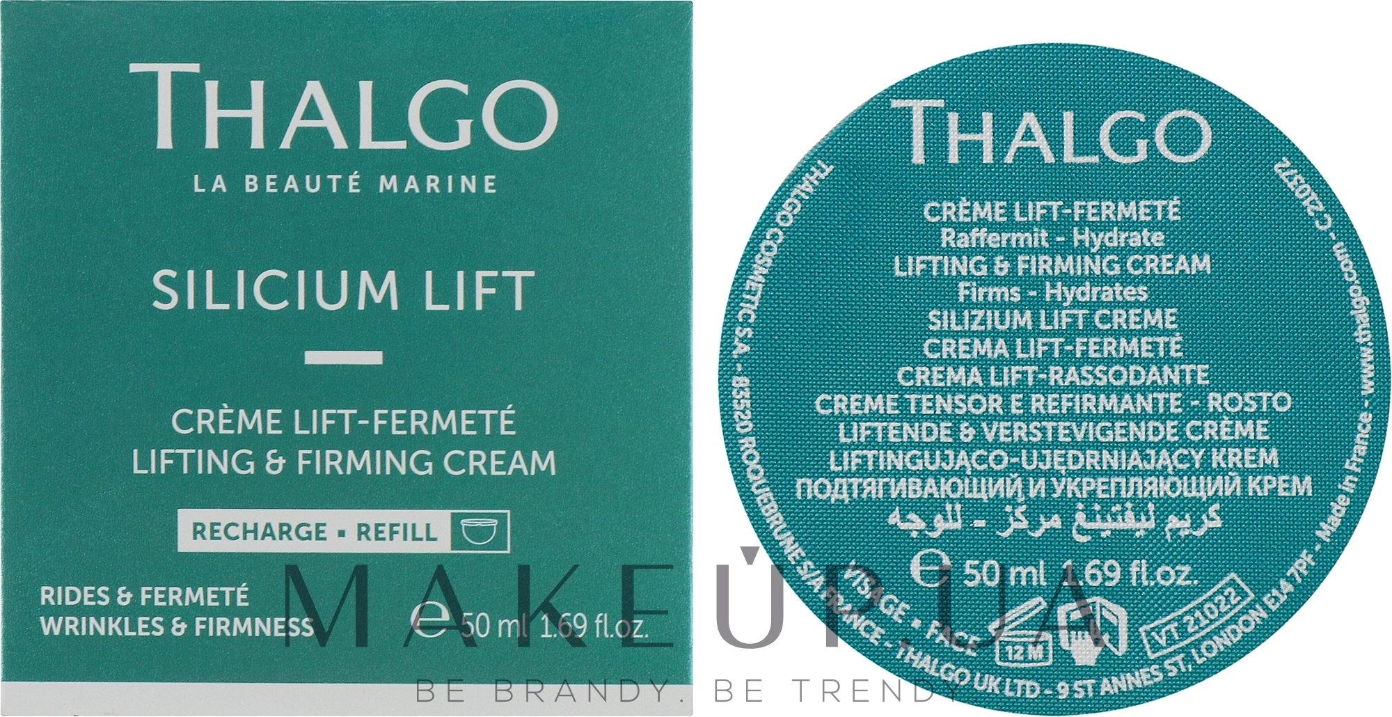 Підтягувальний і зміцнювальний крем для обличчя - Thalgo Silicium Lift Intensive Lifting & Firming Cream (змінний блок) — фото 50ml