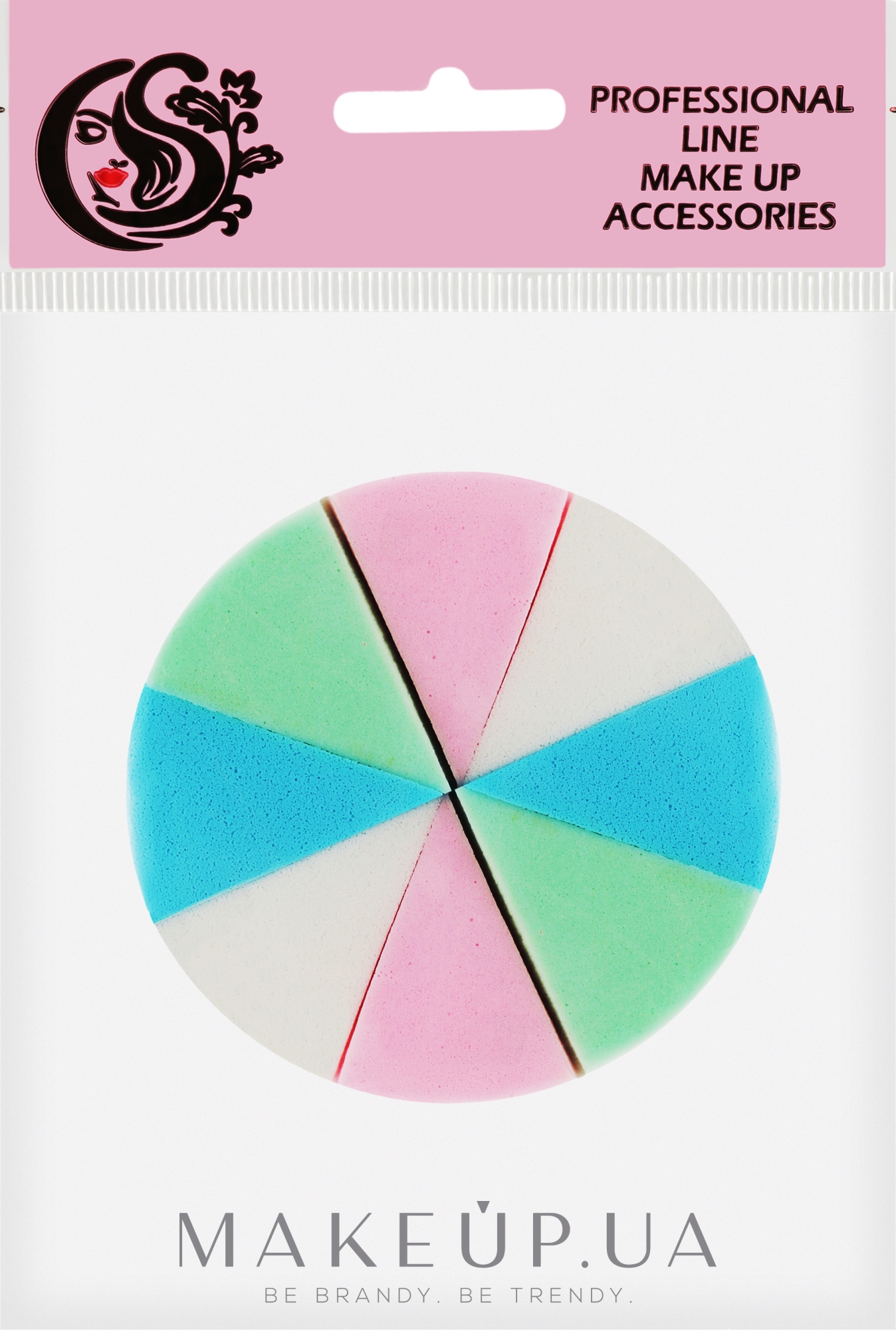 Спонж для макияжа, круг сегментированный 8 в 1, разноцветный - Cosmo Shop — фото 8шт