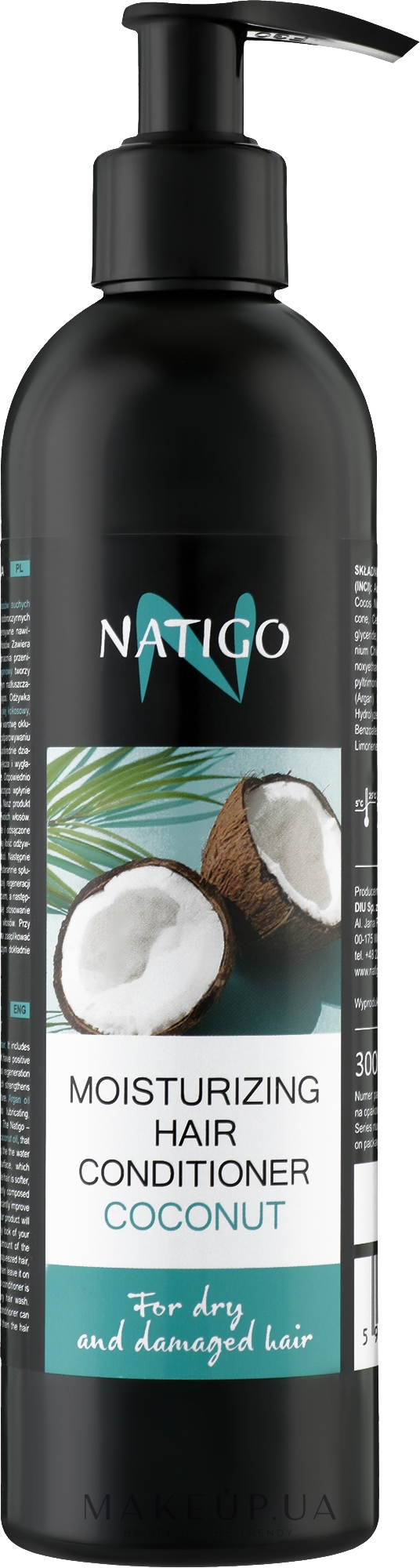Кондиционер для волос увлажняющий "Кокос" - Natigo Moisturizing Hair Conditioner Coconut — фото 300ml