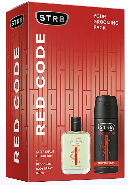 STR8 Red Code - Набор (ash/lot/50ml + deo/150ml) — фото N1