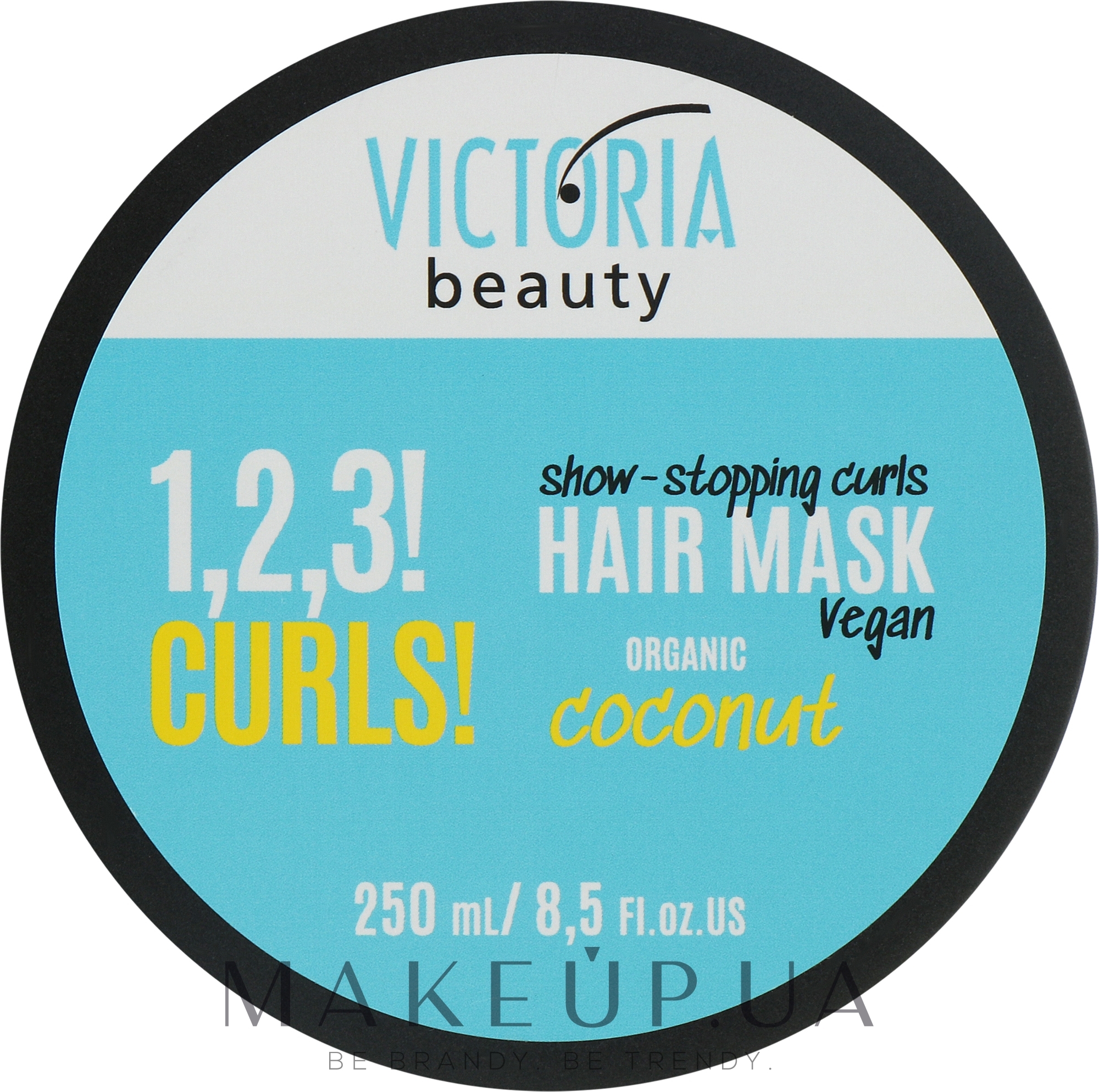 Маска для кучерявого та хвилястого волосся - Victoria Beauty 1,2,3! Curls! Hair Mask Coconut — фото 250ml