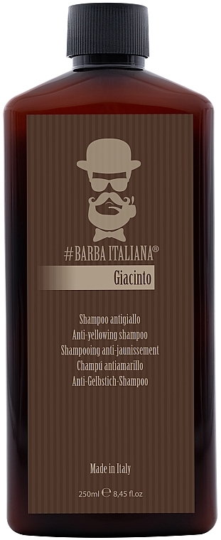 Серебристый шампунь для волос - Barba Italiana Giacinto Shampoo — фото N1