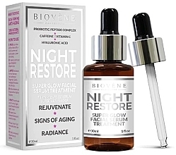 Духи, Парфюмерия, косметика Ночная сыворотка для лица - Biovene Night Restore Super Glow Facial Serum Treatment