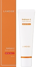 Сонцезахисний крем із вітаміном С - Laneige Radian-C Sun Cream SPF 50+/PA++++ — фото N2