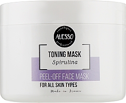Альгинатная маска очищающая со спирулиной - Alesso Professionnel Peel-Off Face Toning Mask Spirulina — фото N1