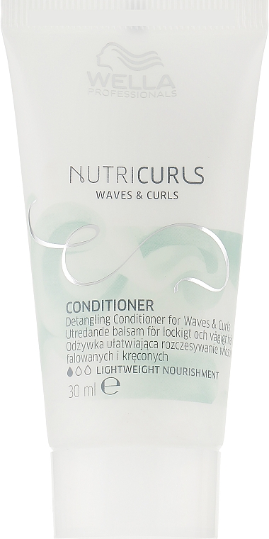 Кондиционер для вьющихся волос - Wella Professionals Nutricurls Cleansing Conditioner for Waves and Curls (мини) — фото N1