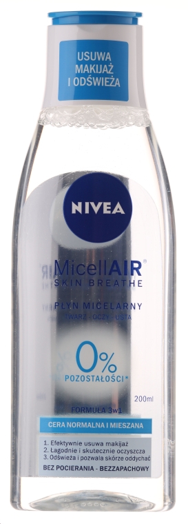 Мицеллярная вода освежающая 3в1 для нормальной и комбинированной кожи - NIVEA Micellar Refreshing Water — фото N4