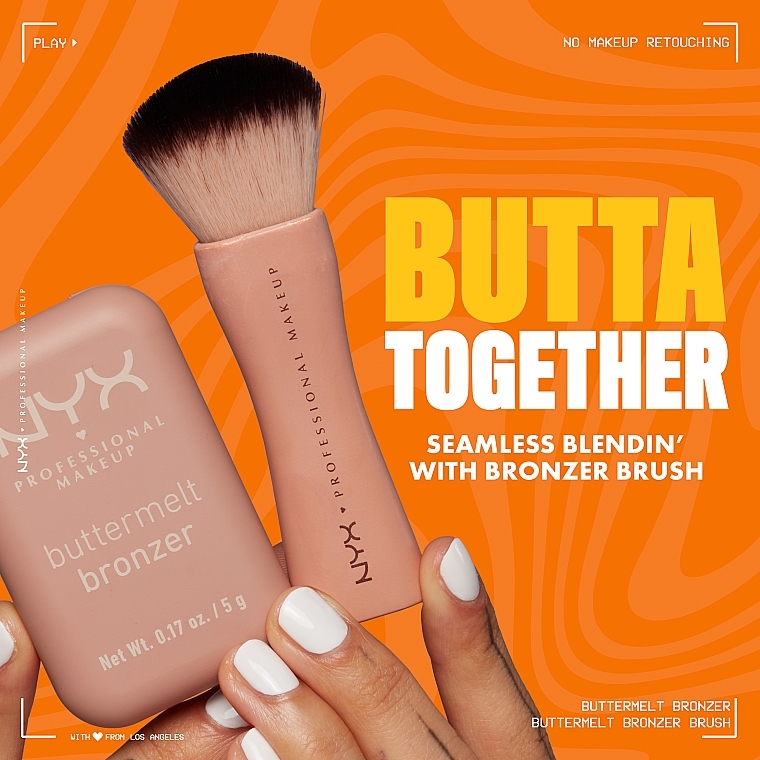 Кисть для бронзера для плавного растушевывания - Nyx Professional Make Up Buttermelt Bronzer Brush — фото N4
