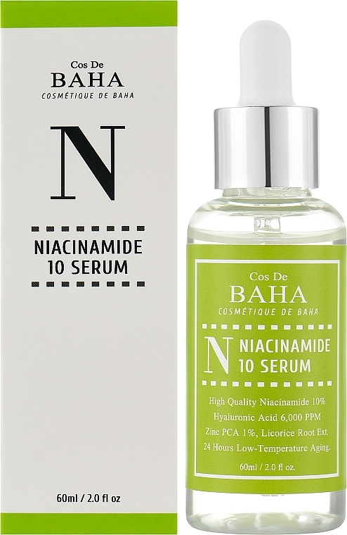 Сироватка для обличчя з ніацинамідом і цинком - Cos De BAHA Niacinamide Serum with Zinc — фото N4