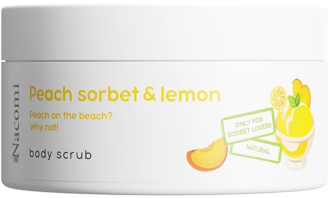 Скраб для тіла з ароматом персика та лимона - Nacomi Peach Sorbet And Lemon Body Scrub — фото N1
