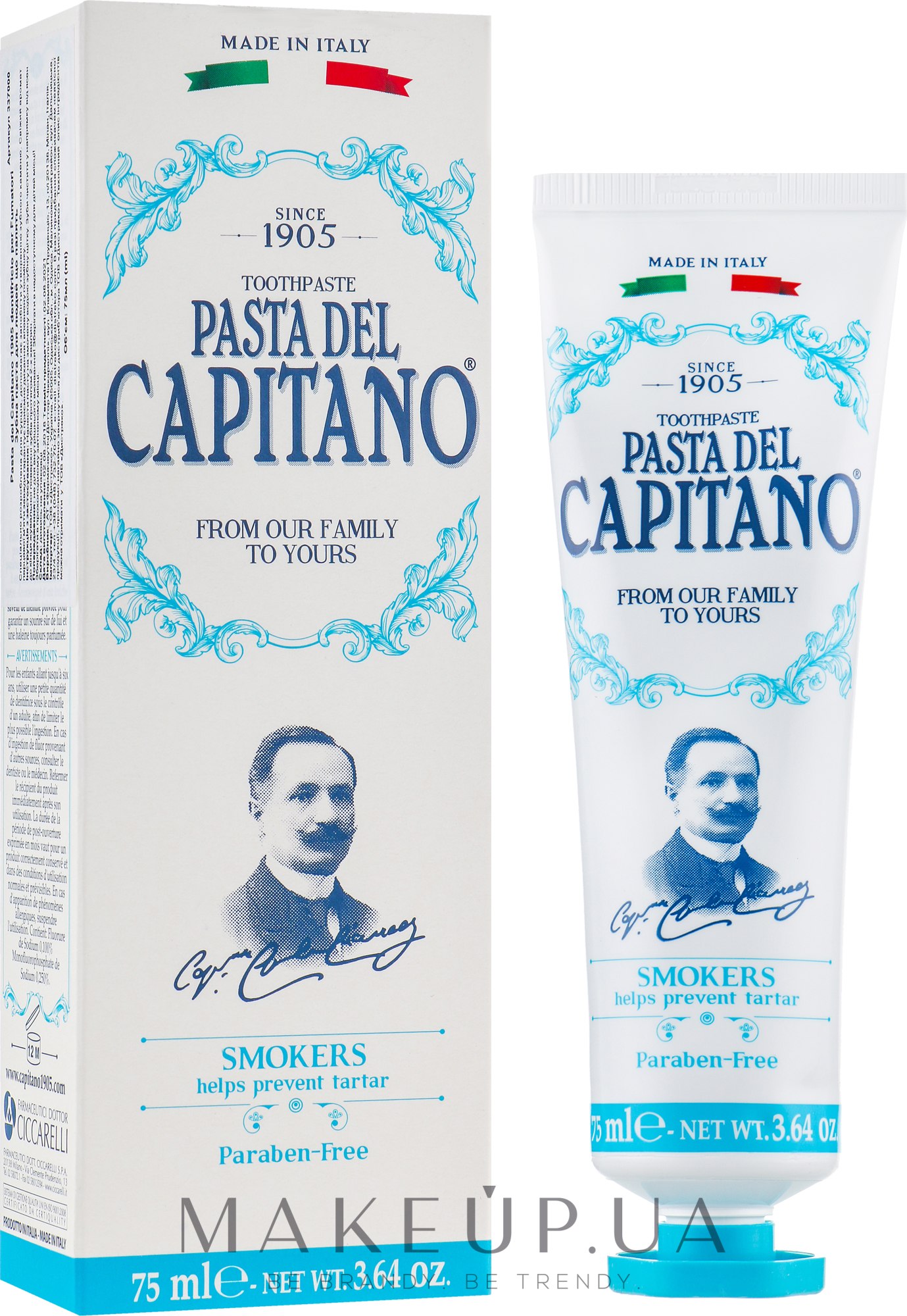 Зубна паста для курців - Pasta Del Capitano Smokers Toothpaste — фото 75ml