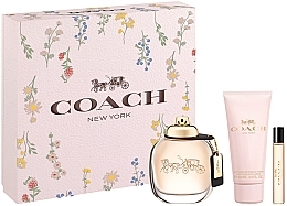 Духи, Парфюмерия, косметика Coach New York Eau - Набор (edp/90ml + b/lot/100ml + edp/7.5ml)