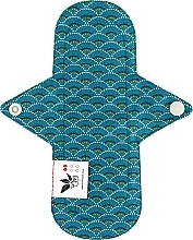 Многоразовая прокладка для менструации Нормал, 2 капли, рыбка бирюзовая - Ecotim For Girls — фото N1