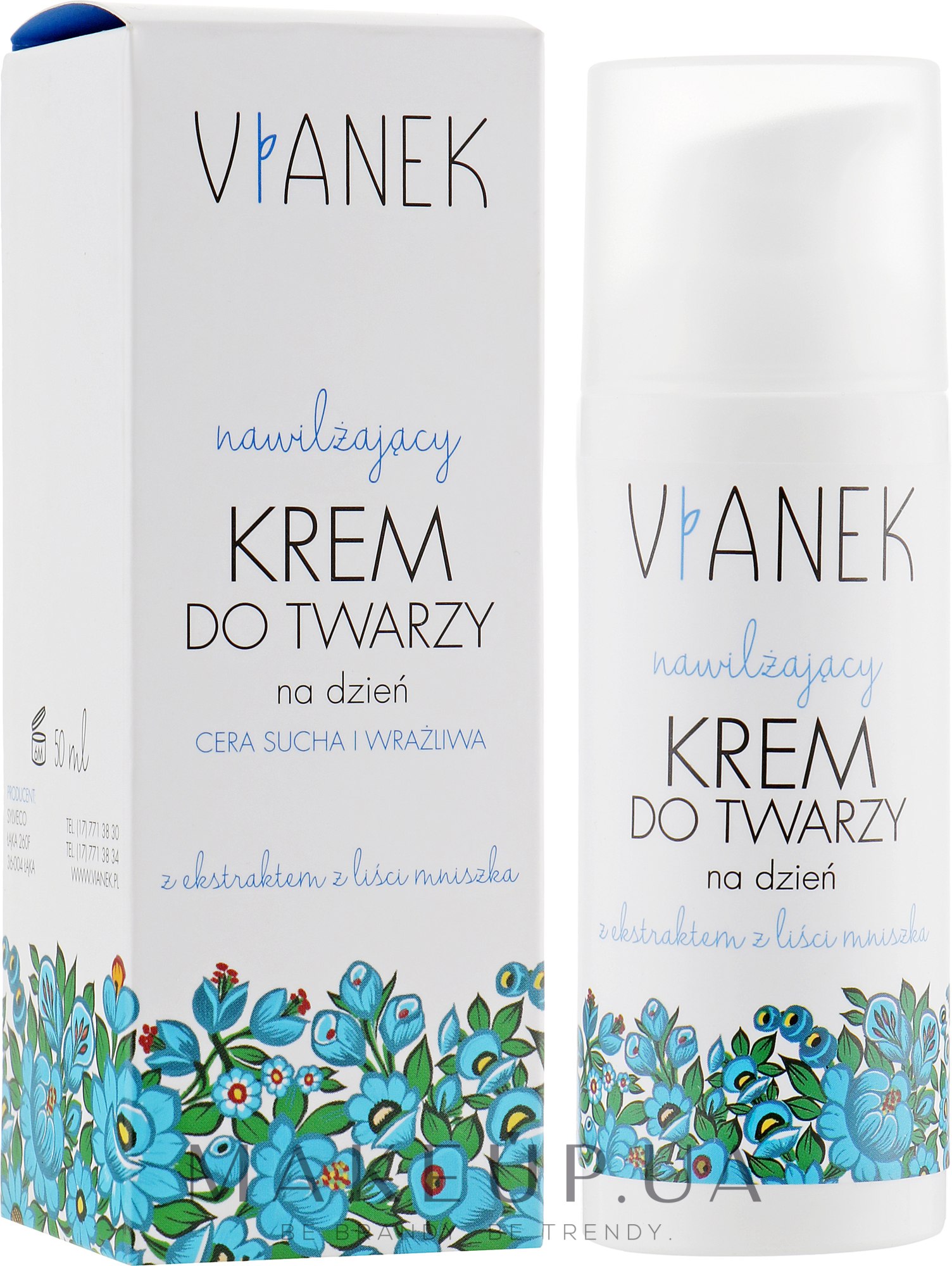 Дневной крем с увлажняющим эффектом для сухой и чувствительной кожи - Vianek Day Cream — фото 50ml