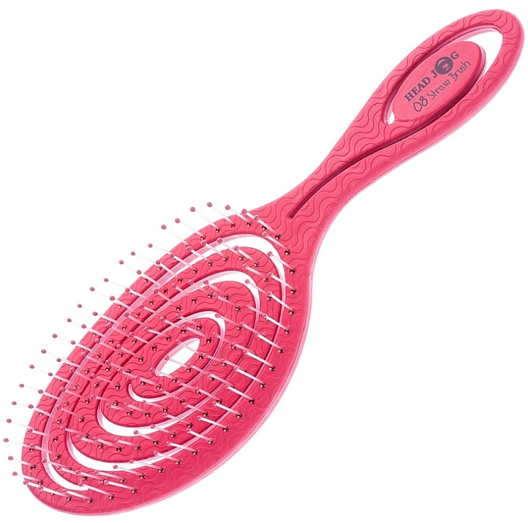 Расческа для волос 08, малина - Head Jog 08 Straw Brush Raspberry — фото N1