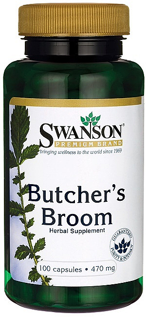 Харчова добавка "Воглиця колюча", 470 мг - Swanson Butcher's Broom — фото N1