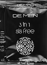 Парфумерія, косметика Шампунь 3 в 1 для чоловіків - DeMira Professional DeMen 3-in-1 Shampoo (пробник)