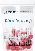 Міжзубні щітки, xxx-тонкі, 1.9 мм, червоні з ковпачком - Paro Swiss Flexi Grip — фото N1