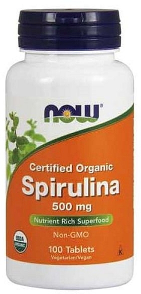 Природная добавка "Спирулина" 500 мг - Now Foods Certified Organic Spirulina Tablets — фото N4