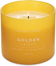 Парфумерія, косметика Ароматична свічка з трьома ґнотами - Colonial Candle Scented With Three Wicks Gold en Amber