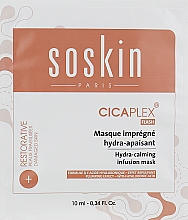 Гидроуспокаивающая инфузионная маска для лица в биоцелюлозе - Soskin Cicaplex Flash Hydra-Calming Infusion Mask — фото N2