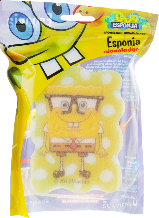 Мочалка банная детская "Спанч Боб" 9 - Suavipiel Sponge Bob Bath Sponge — фото N1