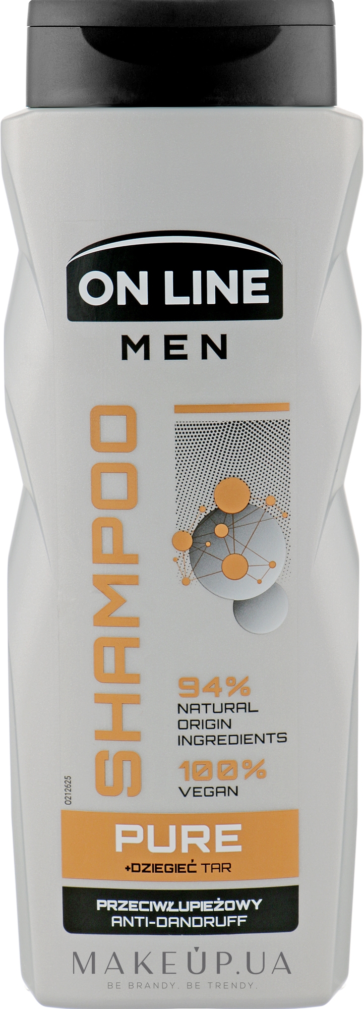 Дегтярный шампунь против перхоти для мужчин - On Line Men Pure Shampoo — фото 400ml