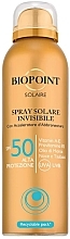 Сонцезахисний спрей SPF50 для обличчя - Biopoint Solaire Spray Solar Invisible SPF 50 — фото N1